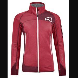 Ortovox Fleece Plus Ski Jacket - Wool Blend - Hot Coral  -Small - New With Tags